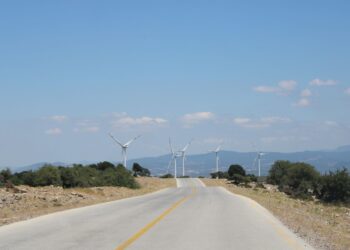 Wind turbines and clean power infrastructure supporting Turkey green energy strategy and electrification goals.