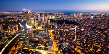 Modern commercial real estate buildings representing real estate investment in Turkey.