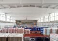 Furniture export packaging and industrial warehouse logistics operations.