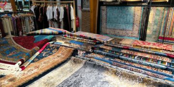 Display of premium Turkish home textiles and furniture introductions at an international trade market.
